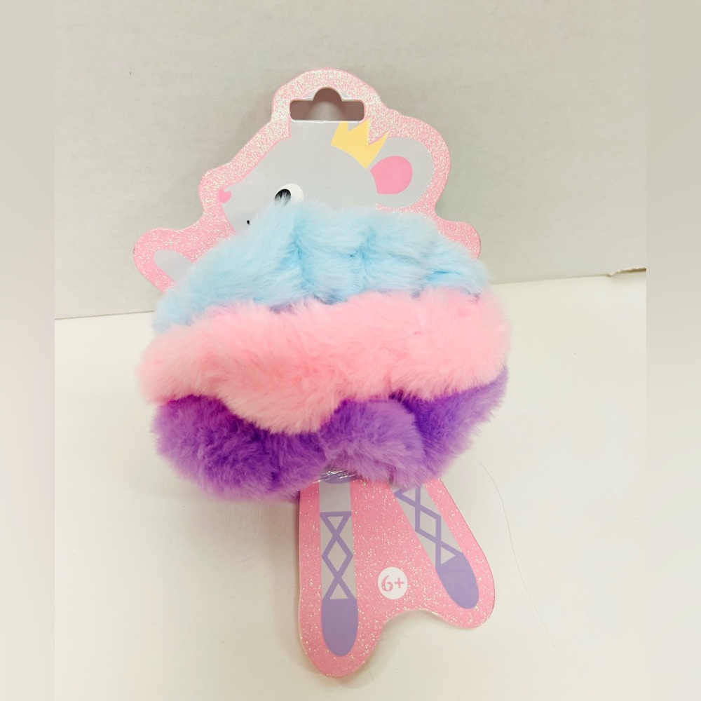 Iscream brand set of 3 Ballerina Mouse furry scrunchies